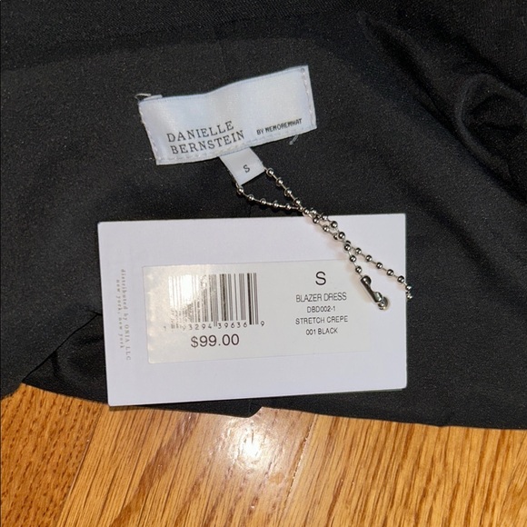 DANIELLE BERNSTEIN Black Button-Front Long Sleeve Dress - Picture 5 of 5